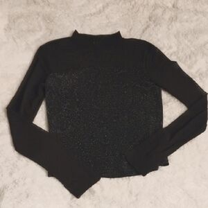 Black Sheer Shirt By Crave Fame